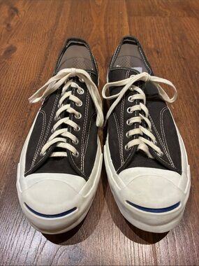 Converse Black Low-Top Canvas Lace-Up Sneakers with Cream Laces